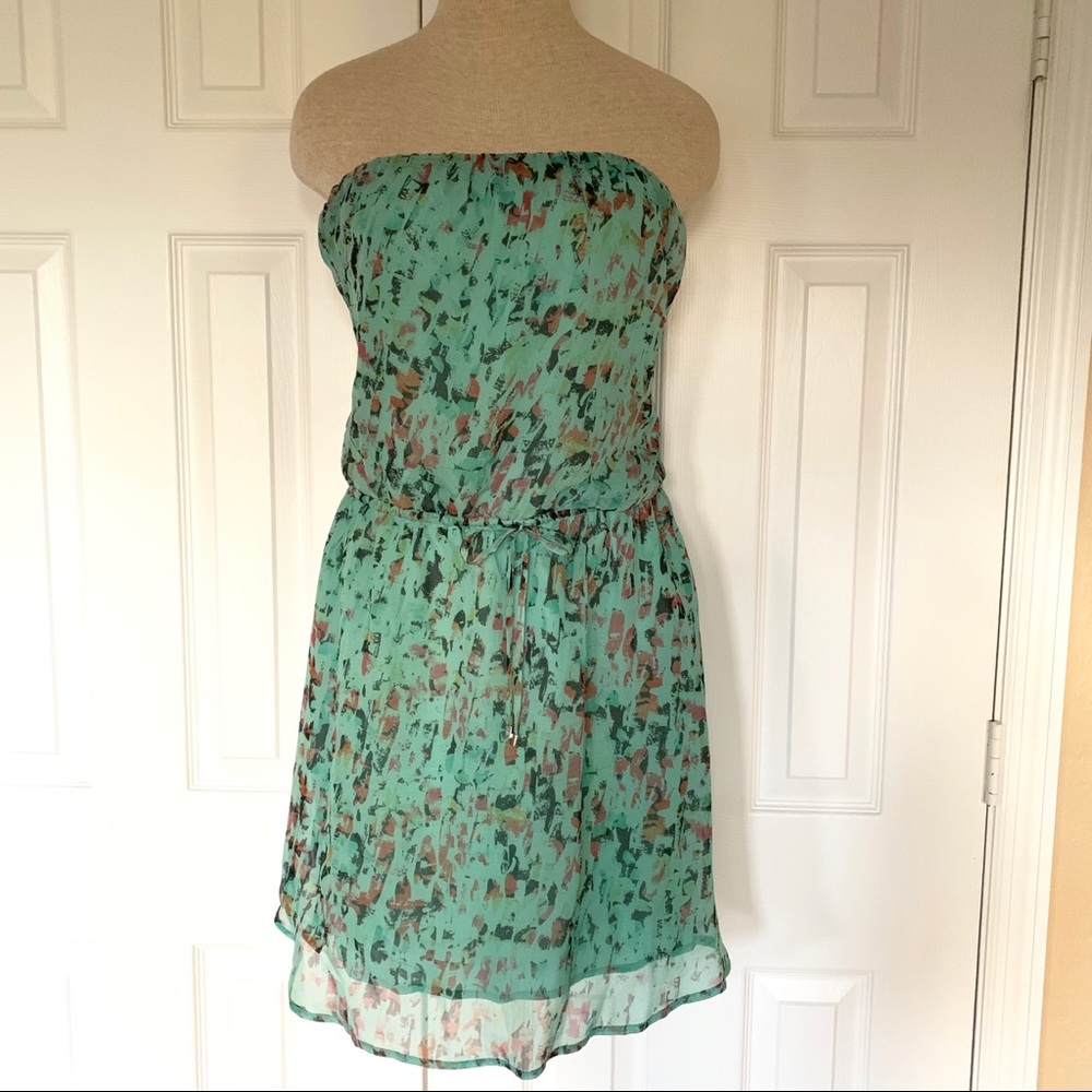 Gypsy 05 Medewi Leopard Silk Strapless Dress L
